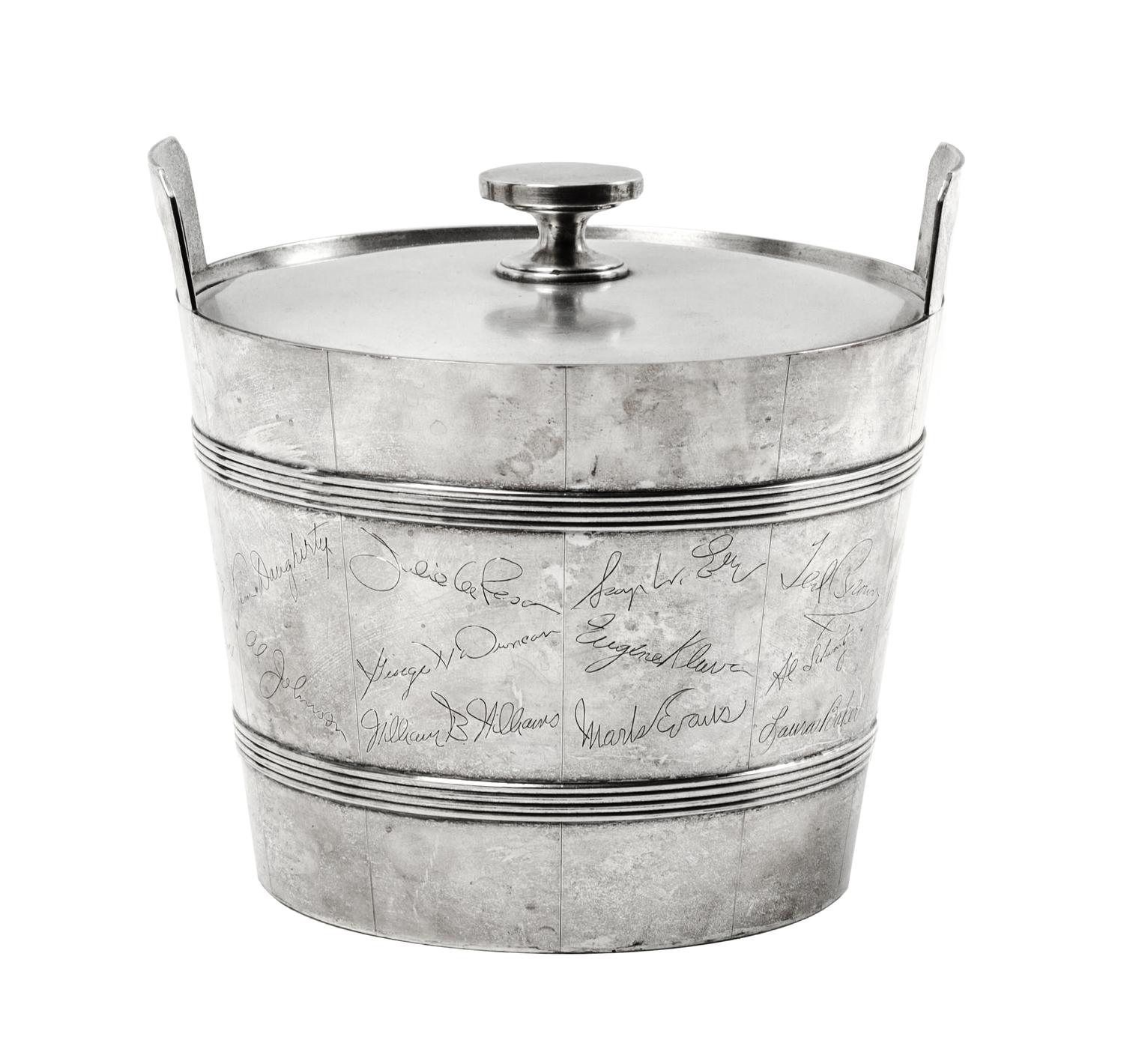 A Tiffany & Co. Silver Ice Bucket Height 7 1/2 inches. — 20TH CENTURY