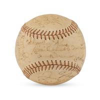 A 1935 World Series Champions Detroit Tigers Team Signed Autograph Baseball Featuring Hank Greenberg, Charles Gehringer, Goose Goslin and Mickey Cochrane (Beckett Authentication Services Letter of Authenticity)