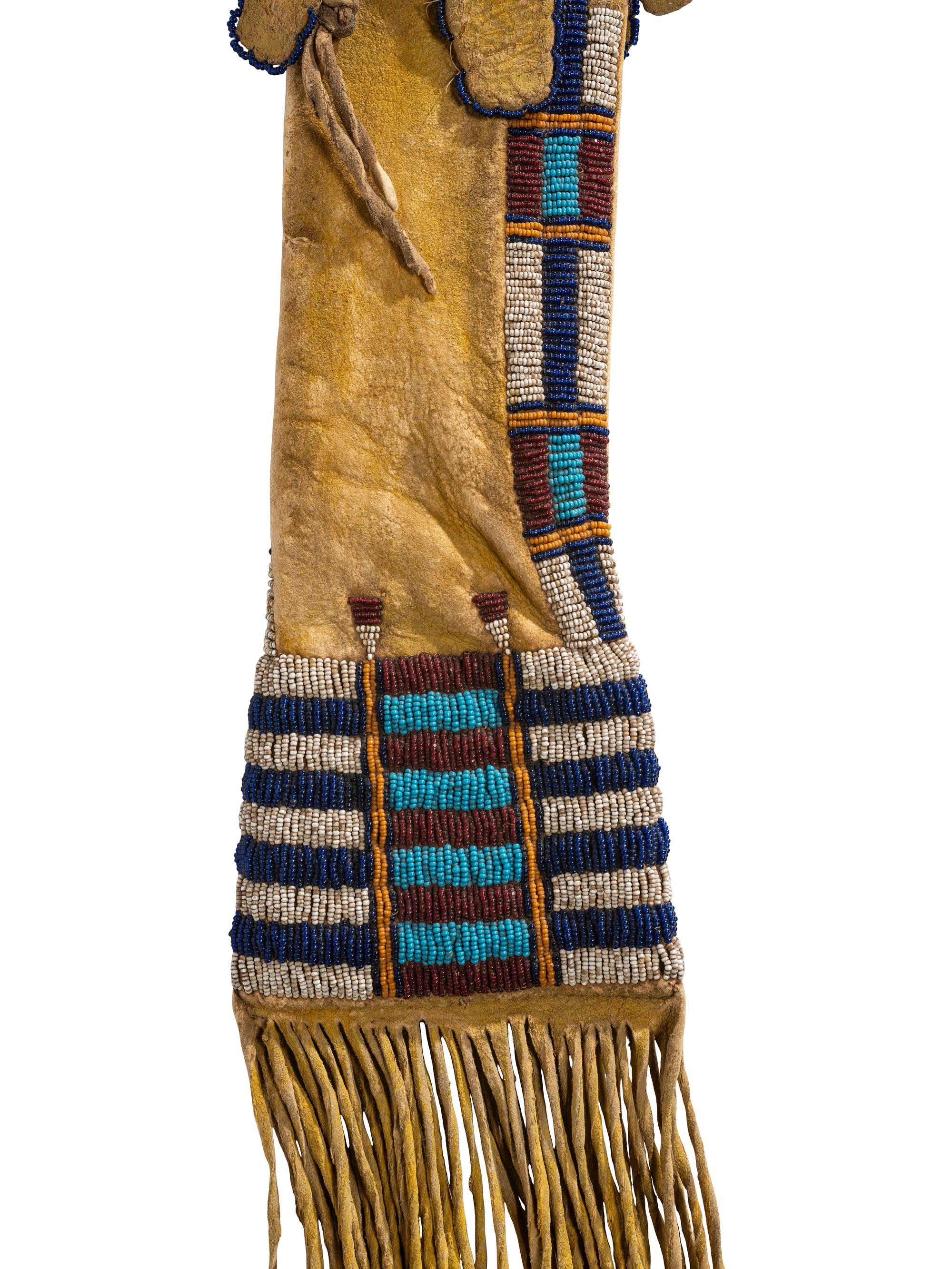 Cheyenne Beaded Hide Tobacco Bag