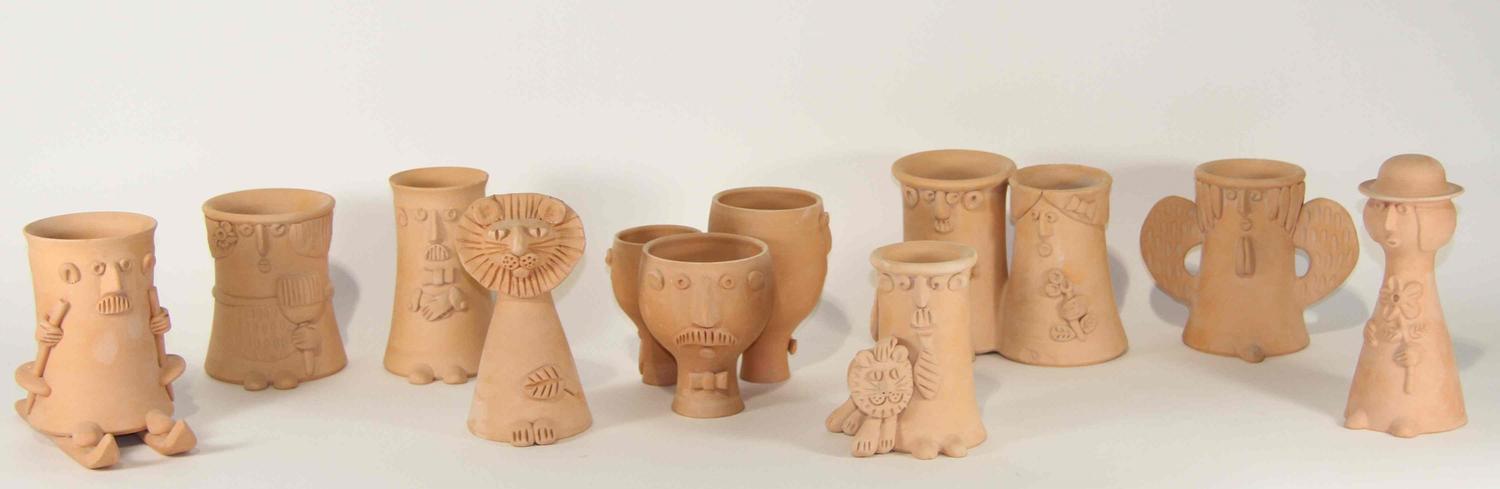 A Collection of Pottery Articles Diameter of largest 14 1/4 inches. — David Stewart