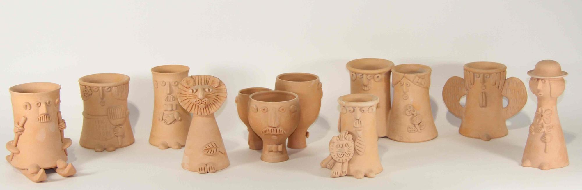 A Collection of Pottery Articles Diameter of largest 14 1/4 inches. — David Stewart