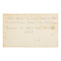 [Native-Americana] Signed CDV of Brig. General J.B.S. Todd, Dakota Territory delegate and Indian trader