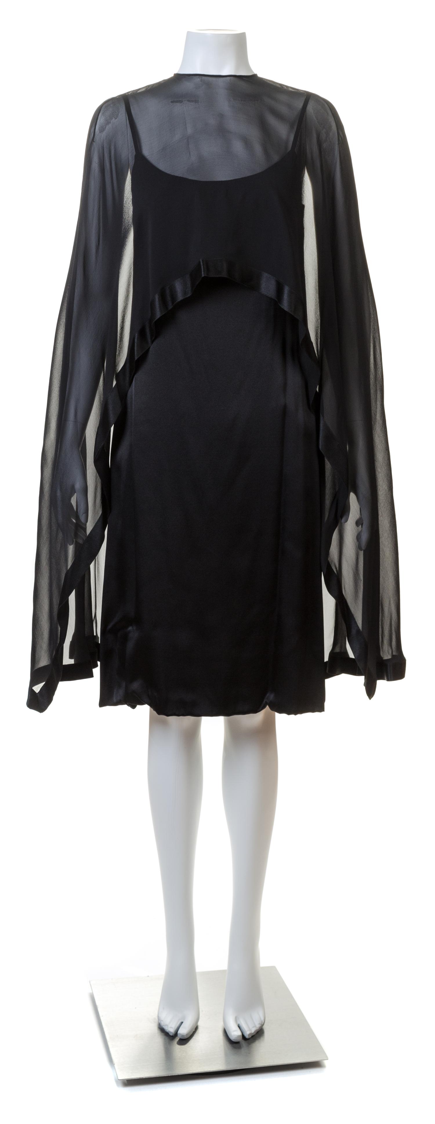 A Bill Blass Black Silk Cocktail Dress, Size 10.