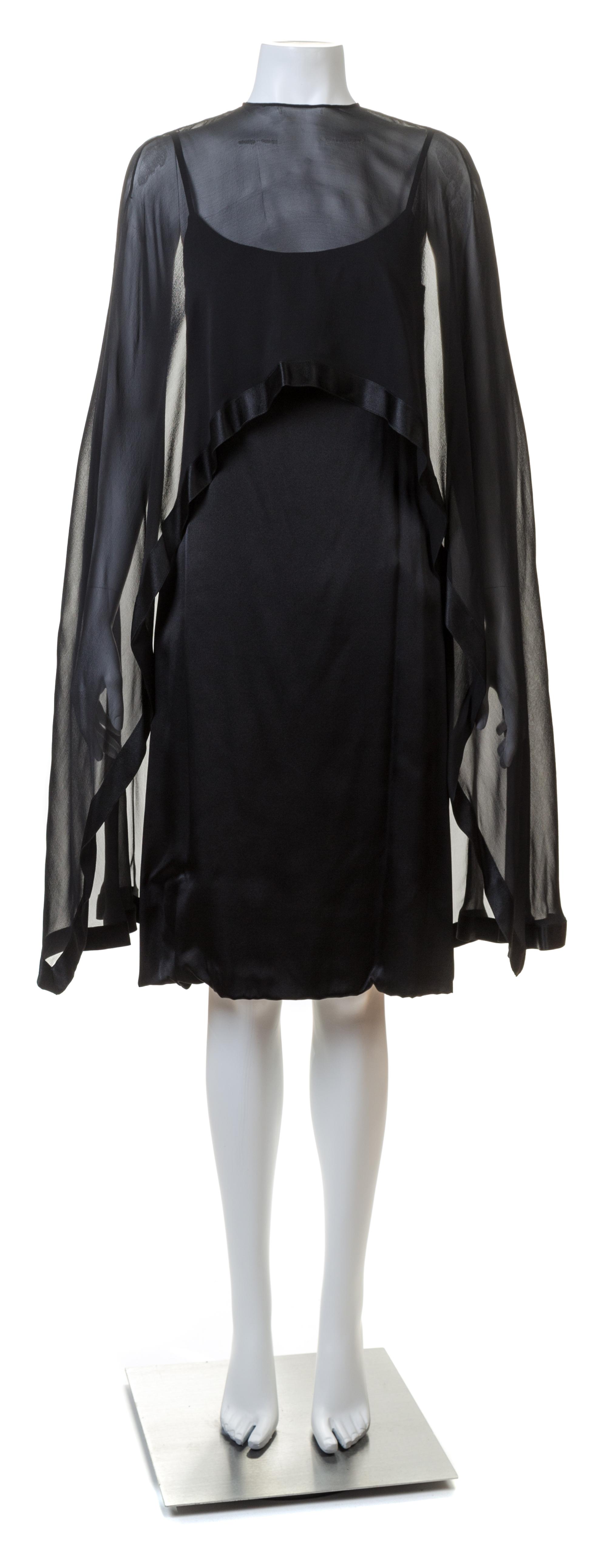 A Bill Blass Black Silk Cocktail Dress, Size 10.