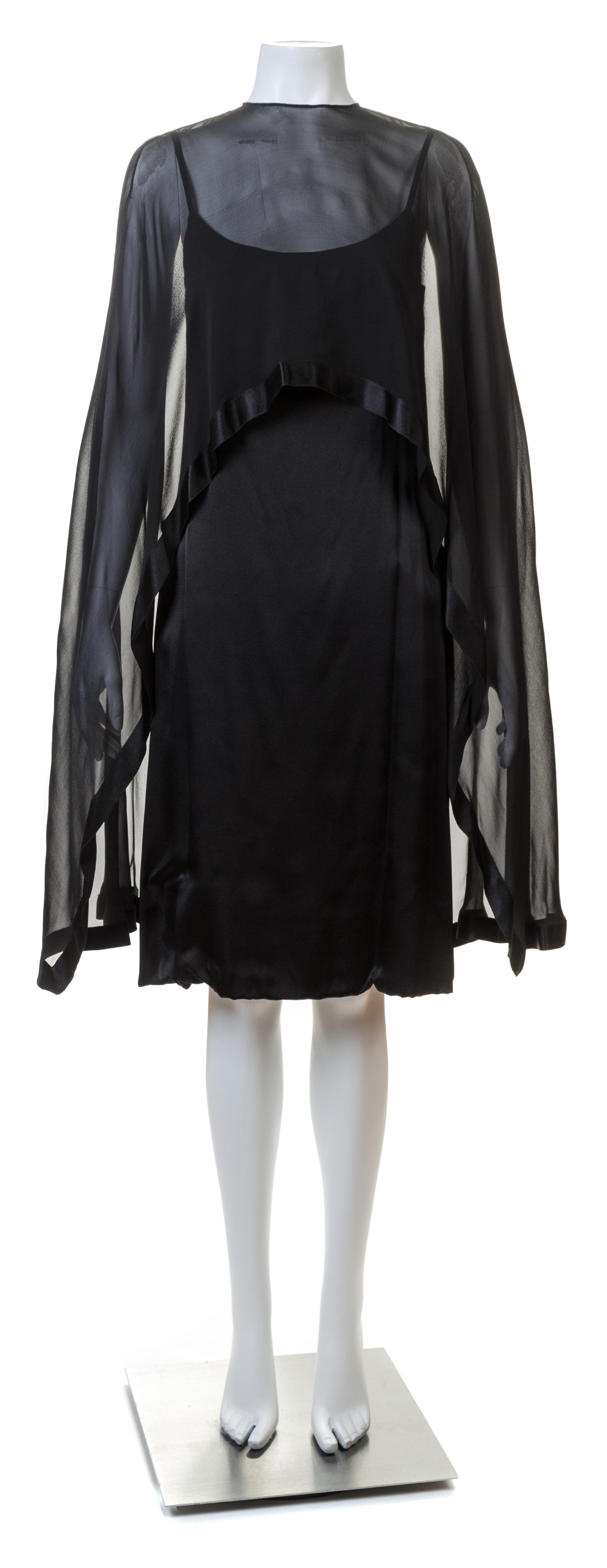 A Bill Blass Black Silk Cocktail Dress, Size 10.