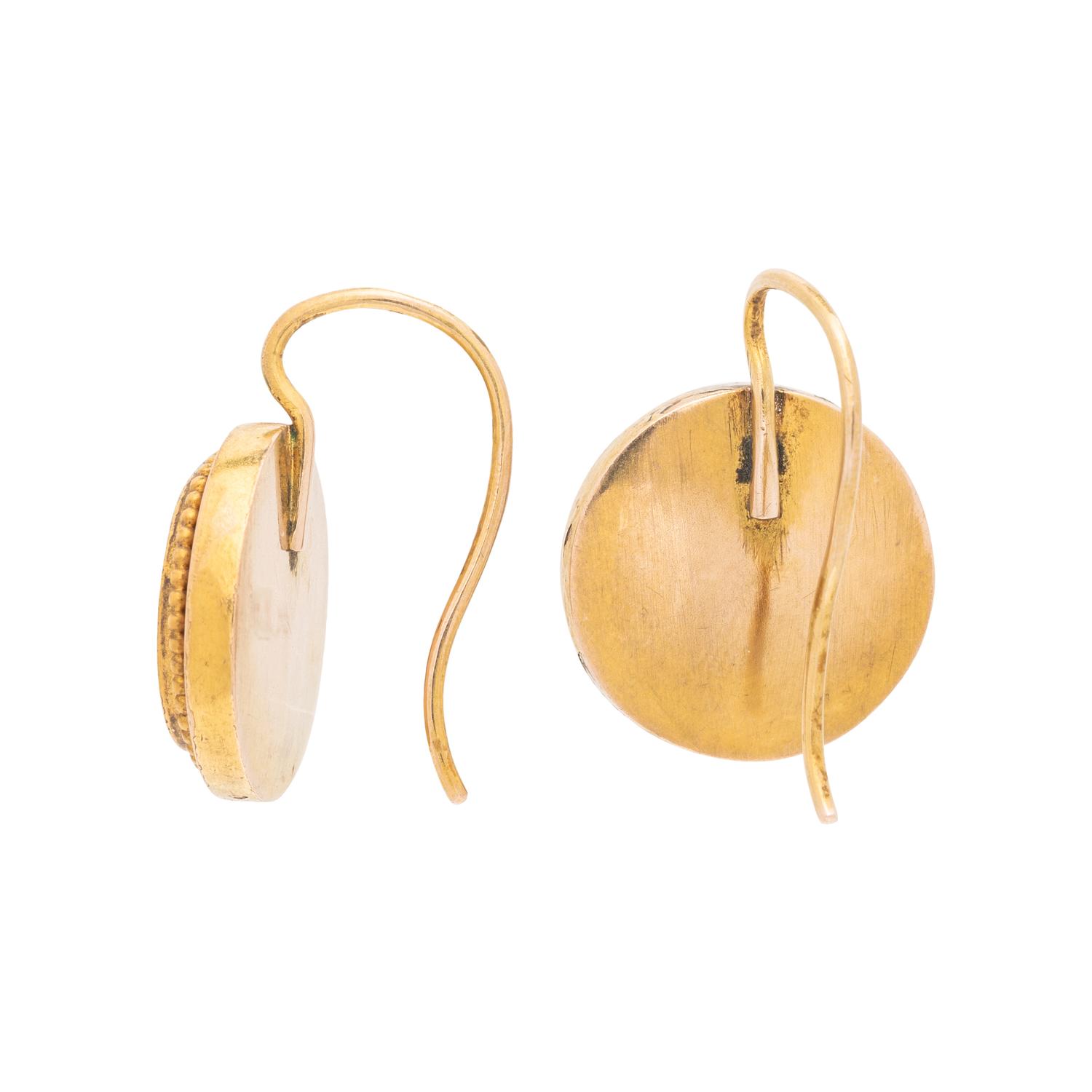 ETRUSCAN REVIVAL, YELLOW GOLD AND MICROMOSAIC SET