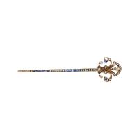 COLLECTION OF YELLOW GOLD AND GEMSTONE PINS