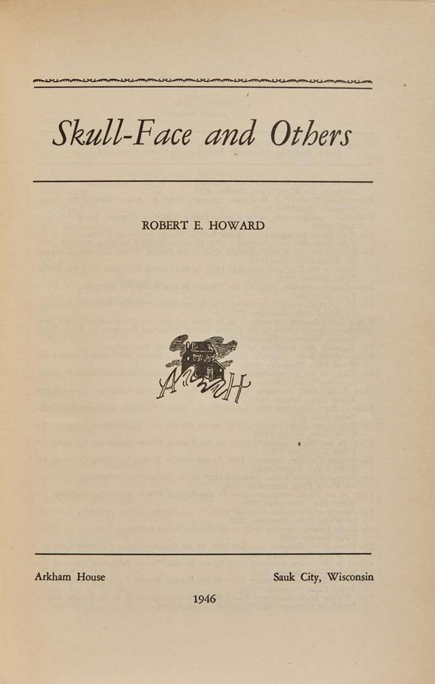[Literature] Howard, Robert E.: Skull-Face and Others