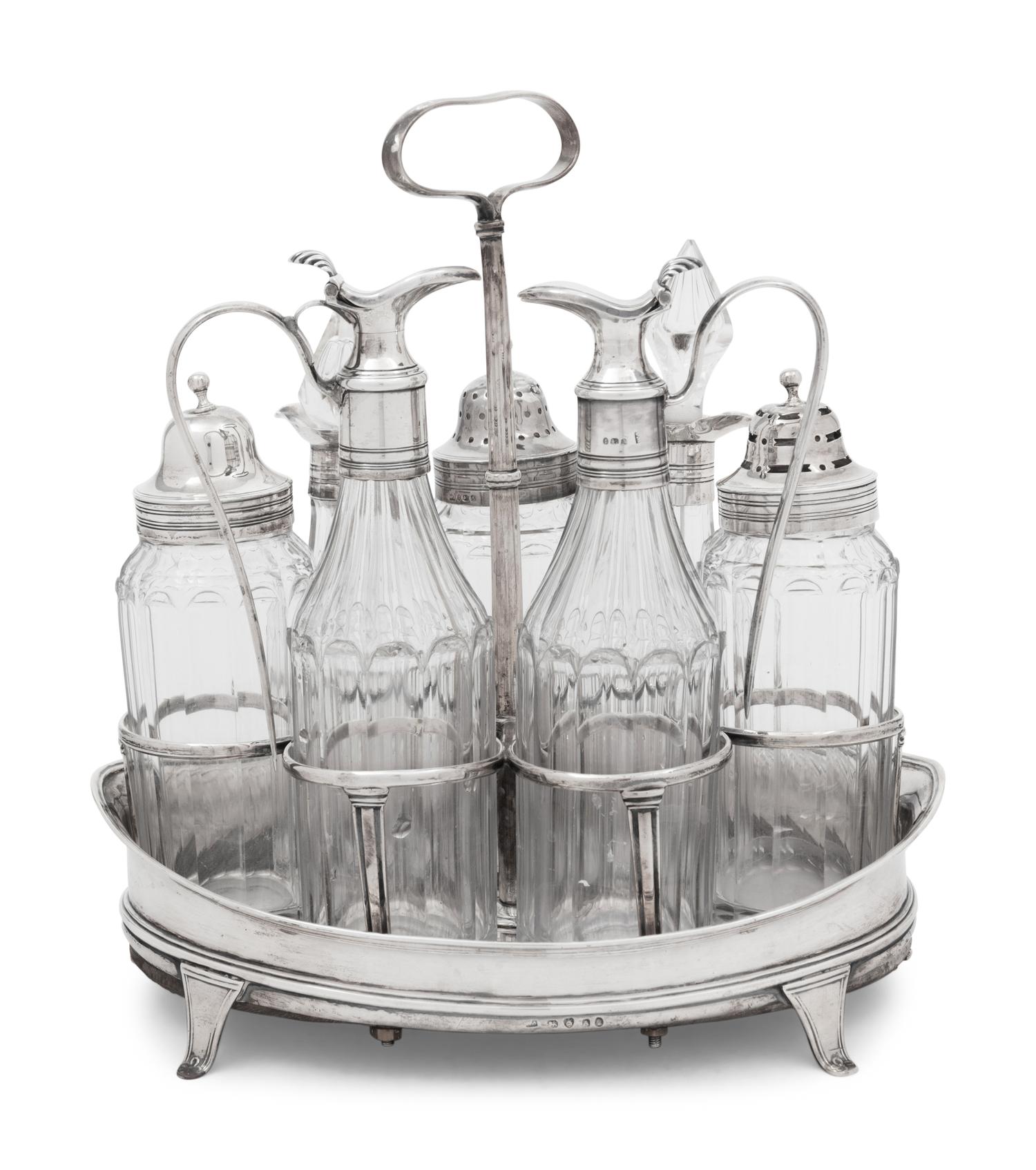 A George III Silver Cruet Set