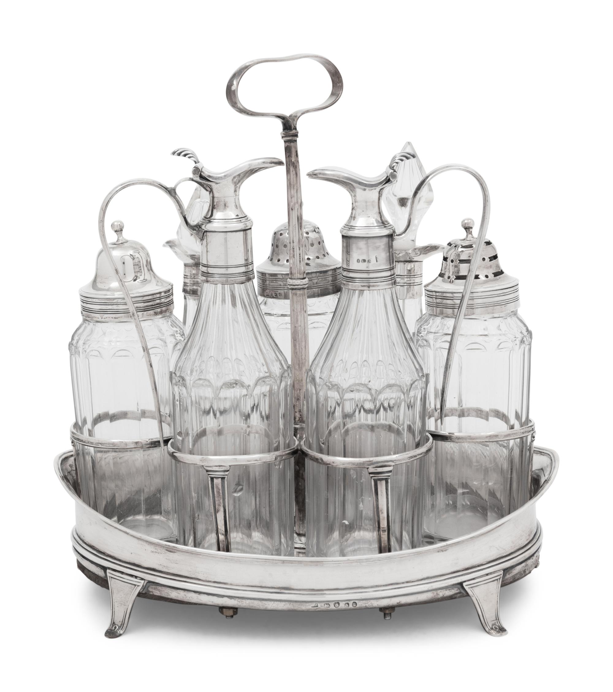 A George III Silver Cruet Set