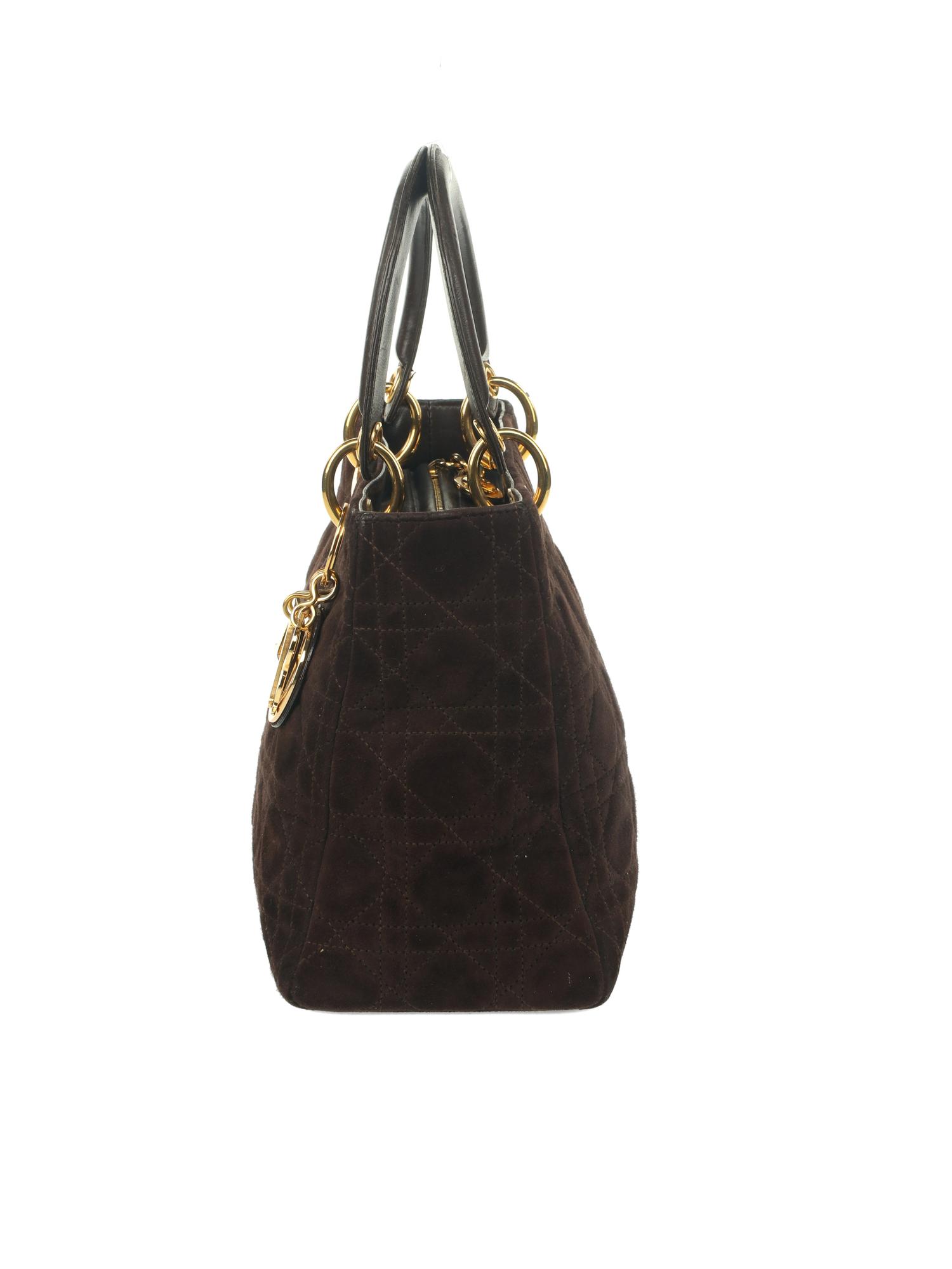Christian Dior Lady Dior Suede Bag