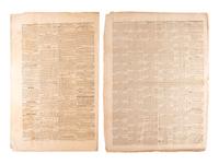 [NEWSPAPERS] -- [ILLINOIS & OHIO]. A group of 7 newspapers reporting on land dealings, politics, notices for runaways, and other matters of the 1820s-1830s, including: