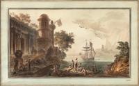 Coastal Scene with Classical Buildings