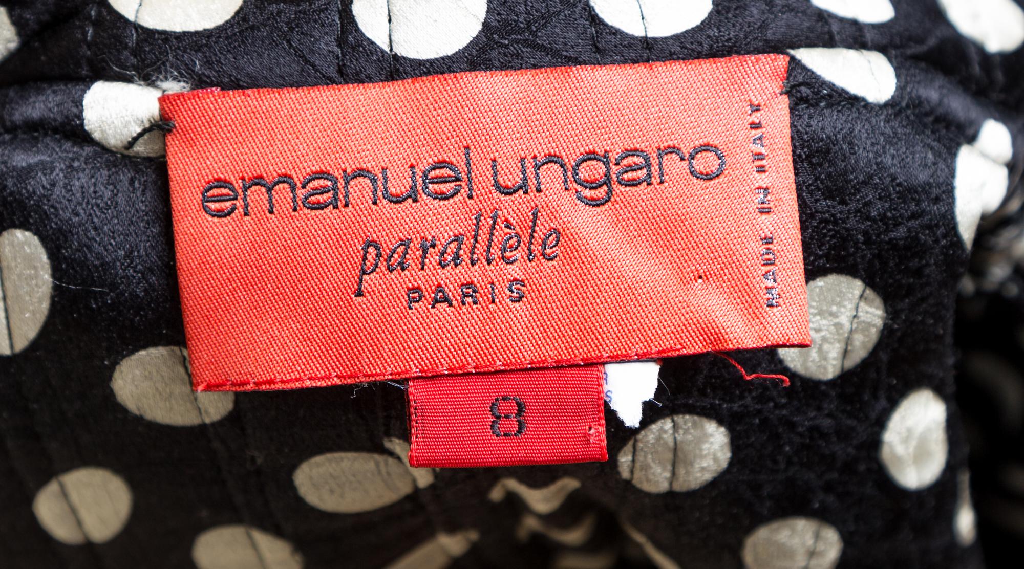 An Emanuel Ungaro Boucle Skirt Ensemble, Suit size 8, Blouse size 6.