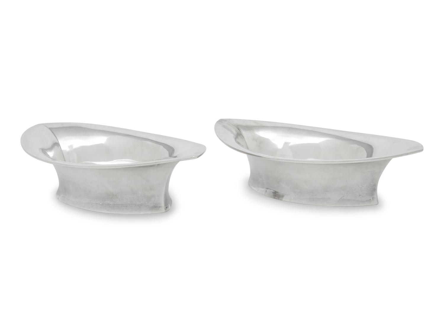 A Pair of American Silver Serving Bowls
