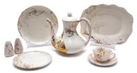 A Sascha Brastoff Porcelain Dinner Service Diameter of first 10 1/2 inches. — 20TH CENTURY