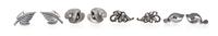 A Collection of Silver Earclips, 15.90 dwts.