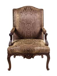 A Regence Beechwood Fauteuil Height 42 1/2 inches. — 18TH CENTURY