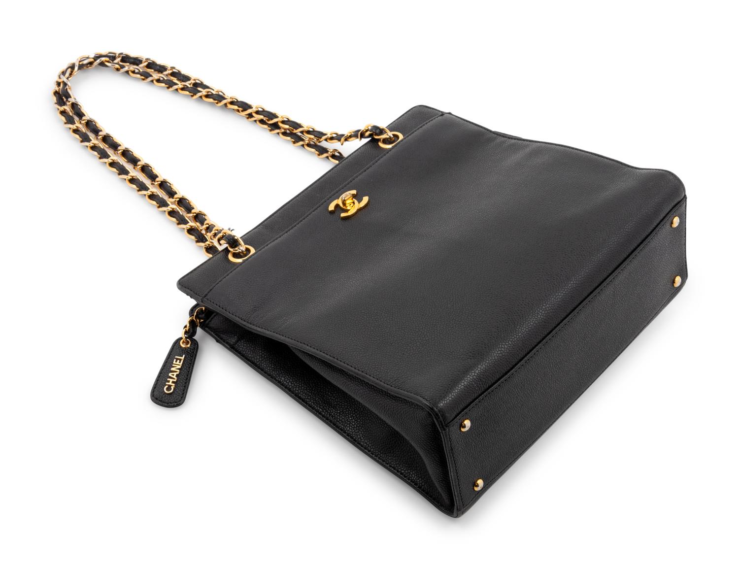 Chanel Black Square Handbag with Mademoiselle Handles, 1997-99