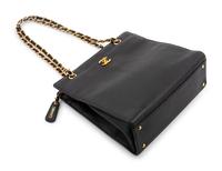 Chanel Black Square Handbag with Mademoiselle Handles, 1997-99