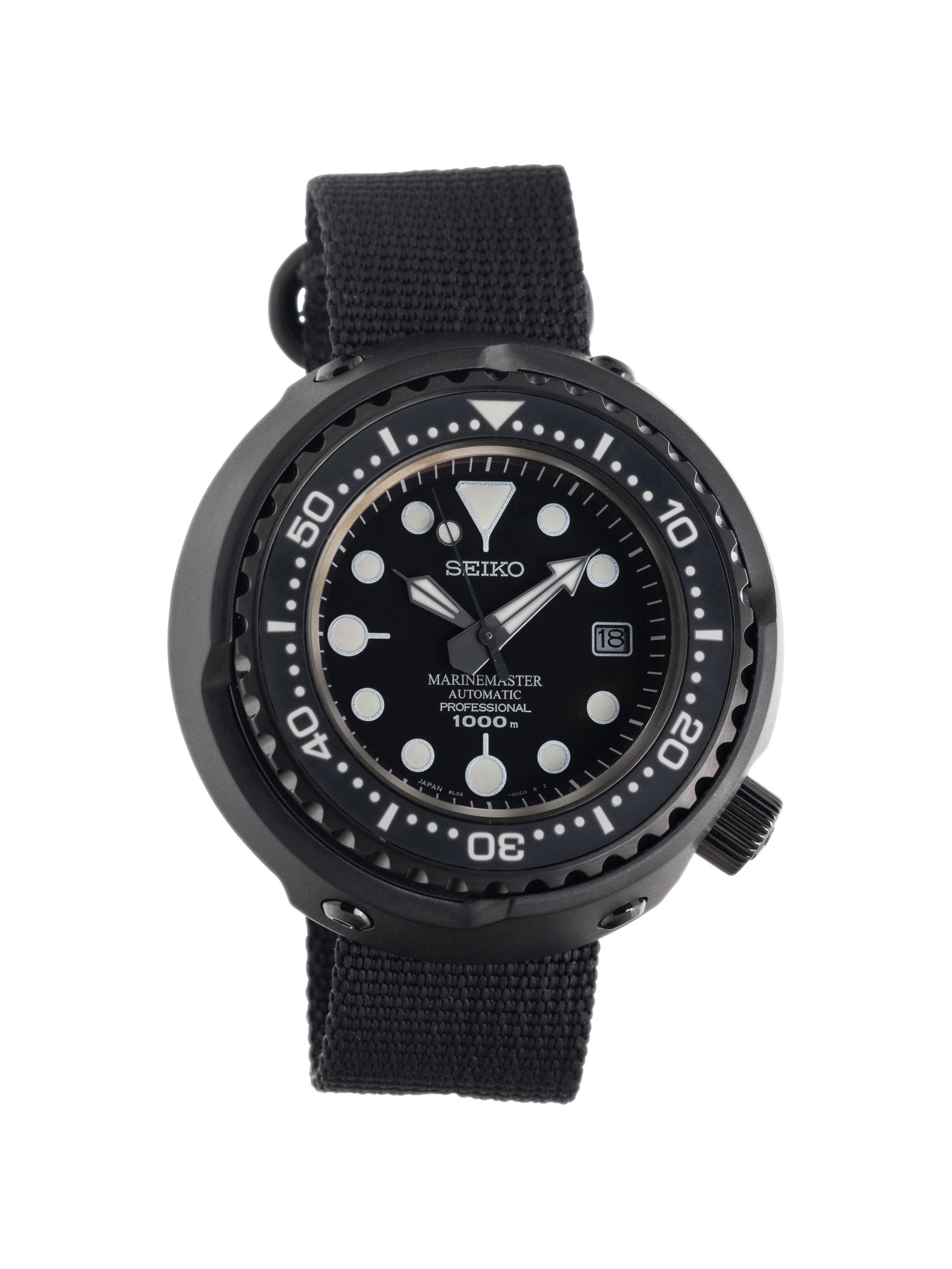 SEIKO, TITANIUM 'PROSPEX MARINE MASTER PROFESSIONAL' WATCH