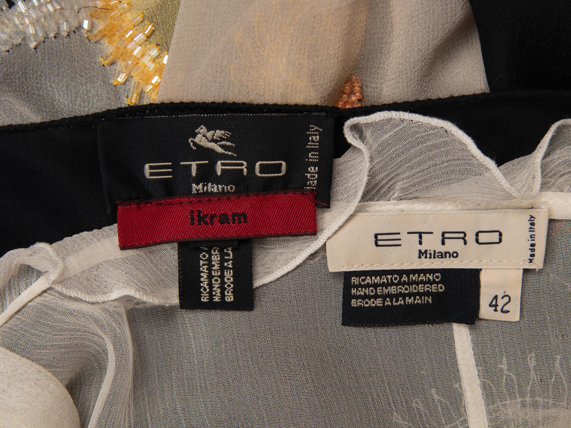 Two Etro Beaded Silk Blouses