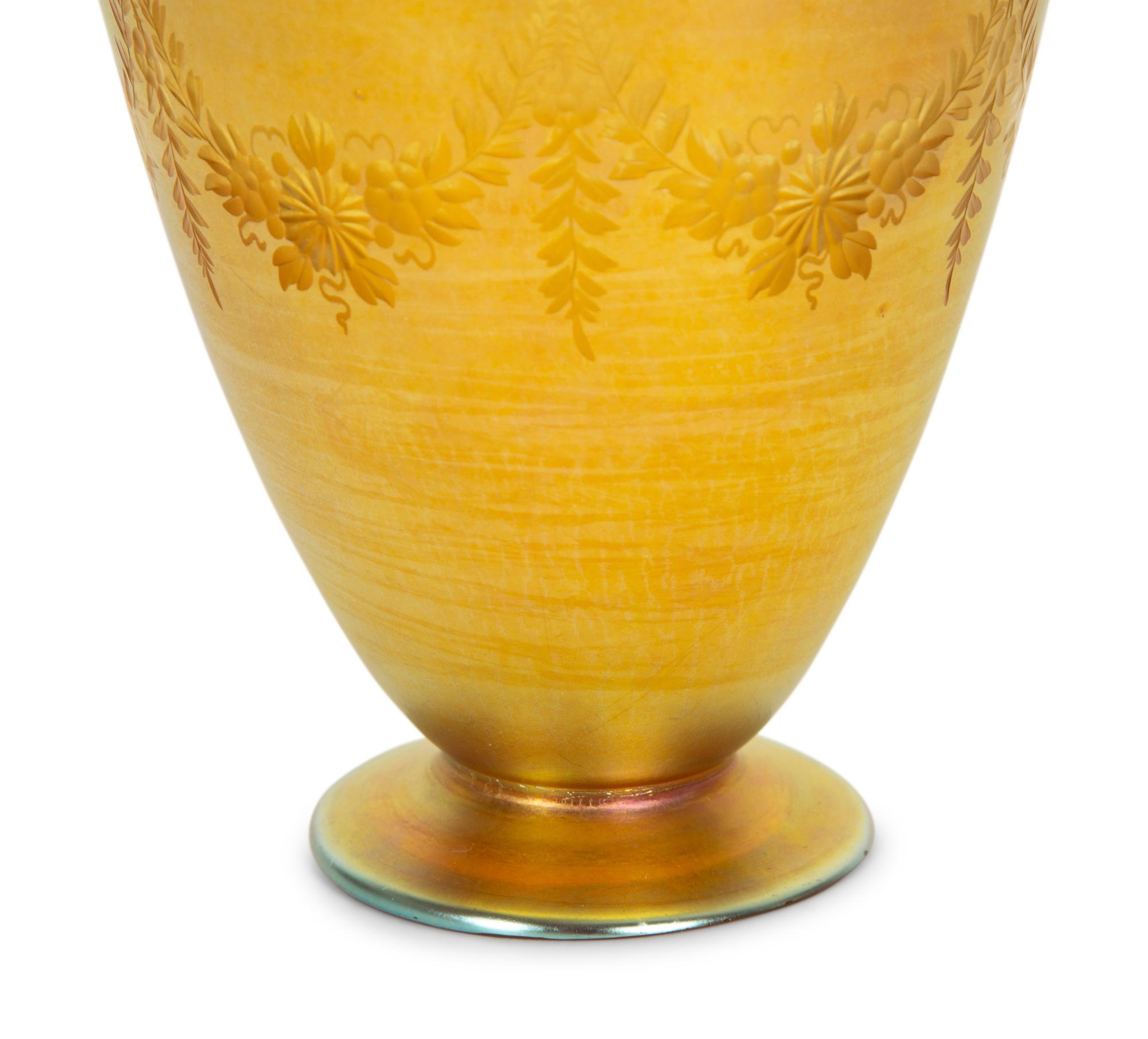 A Tiffany Studios Favrile Glass Vase — Early 20th Century