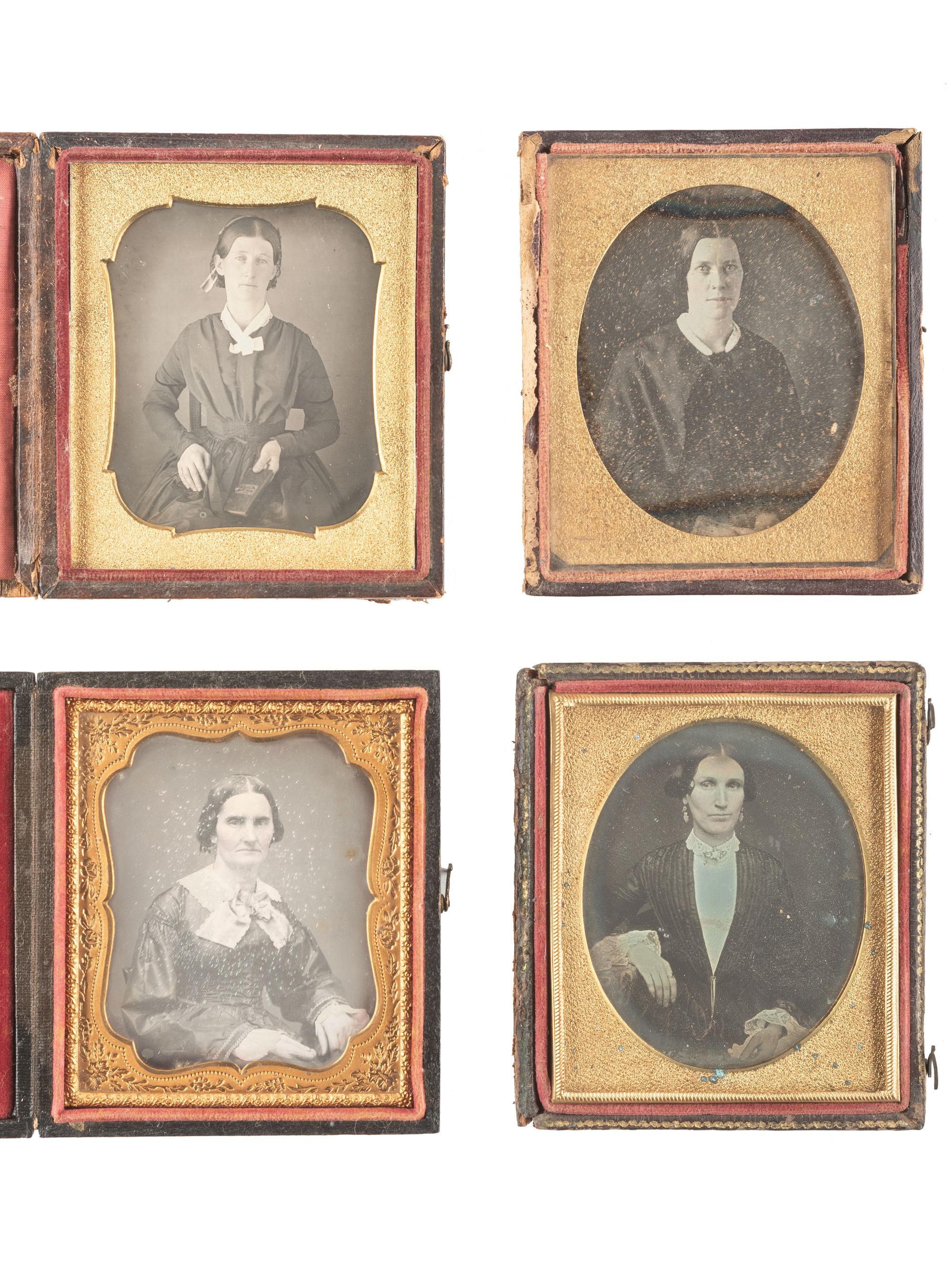 [EARLY PHOTOGRAPHY]. 23 sixth plate daguerreotypes of women with severe or unpleasant expressions, incl. VAN LOAN and BOGARDUS examples.