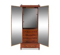 A Miroir Brot Mahogany and Brass Vanity Cabinet