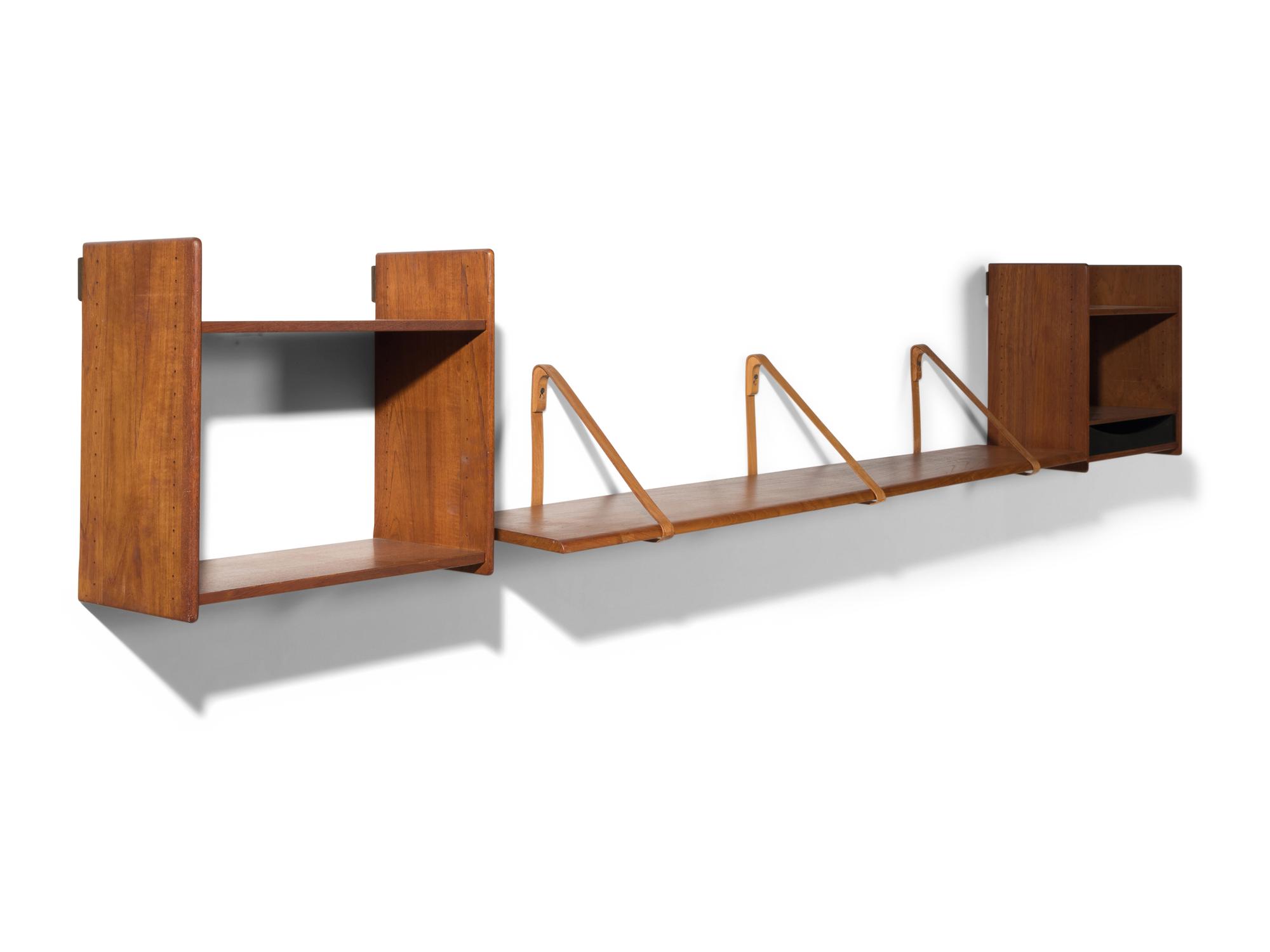 Three wall shelves