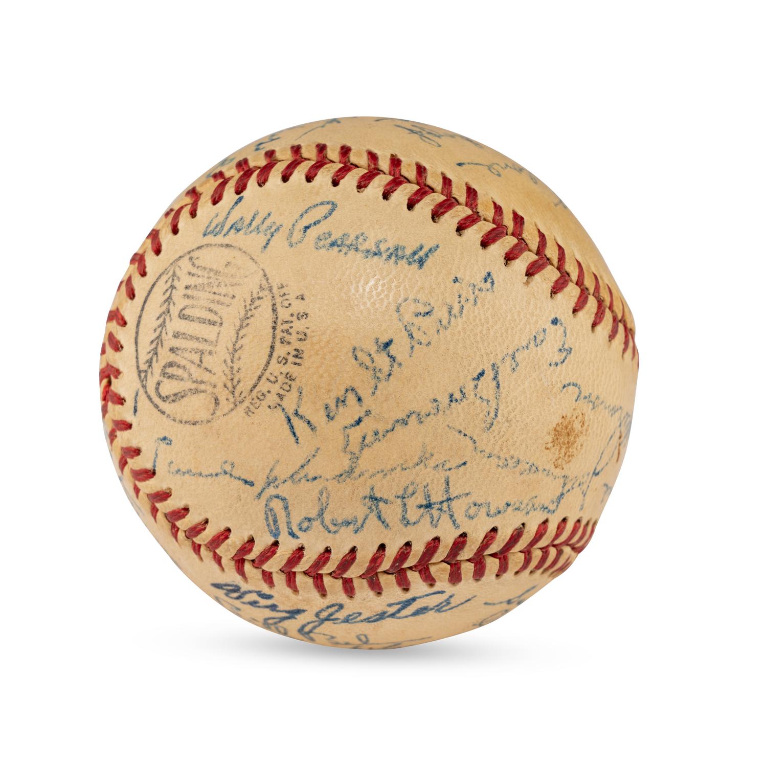 A 1950s Boston Braves Multi Signed Autograph Baseball