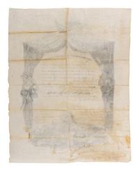 TYLER, John (1790-1862). Partly printed document signed ("John Tyler"), as President, countersigned by William Wilkins (1779-1865), Secretary of War. 26 February 1845.