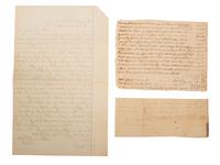[ENSLAVEMENT & ABOLITION]. A group of 3 manuscript documents related to enslaved persons, comprising:
