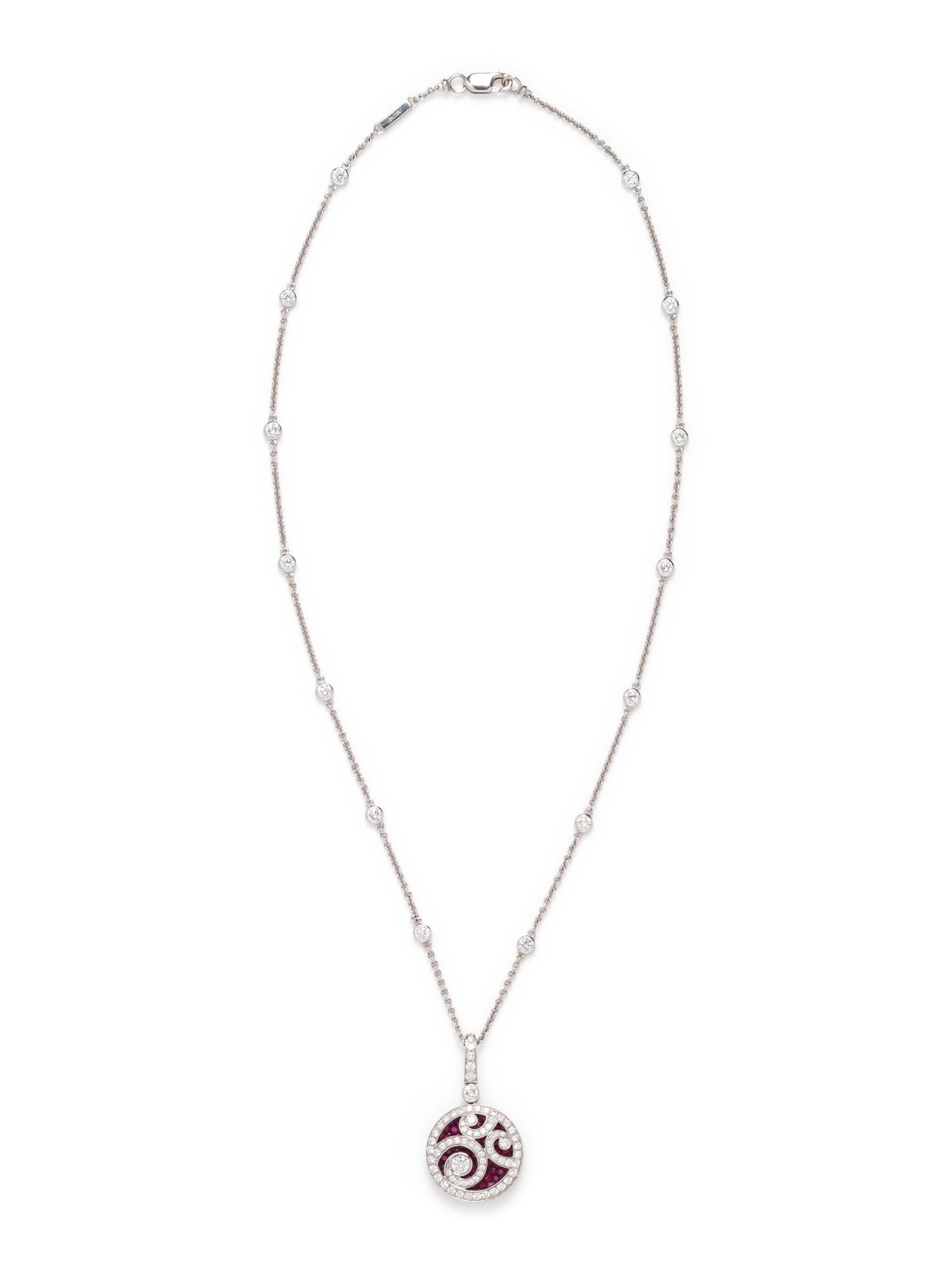 GRAFF, RUBY AND DIAMOND 'DIAMOND ON DIAMOND' PENDANT/NECKLACE