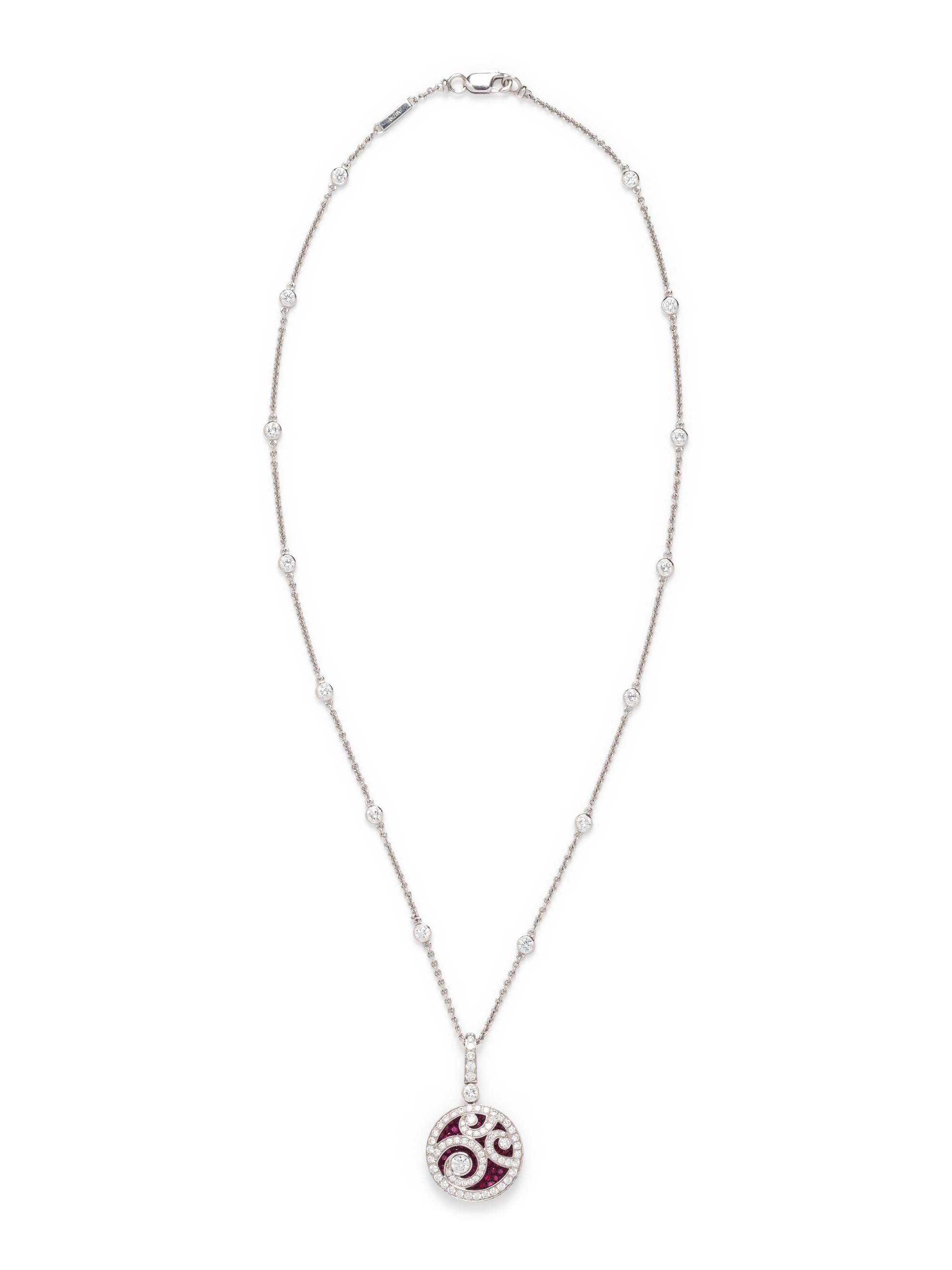 GRAFF, RUBY AND DIAMOND 'DIAMOND ON DIAMOND' PENDANT/NECKLACE
