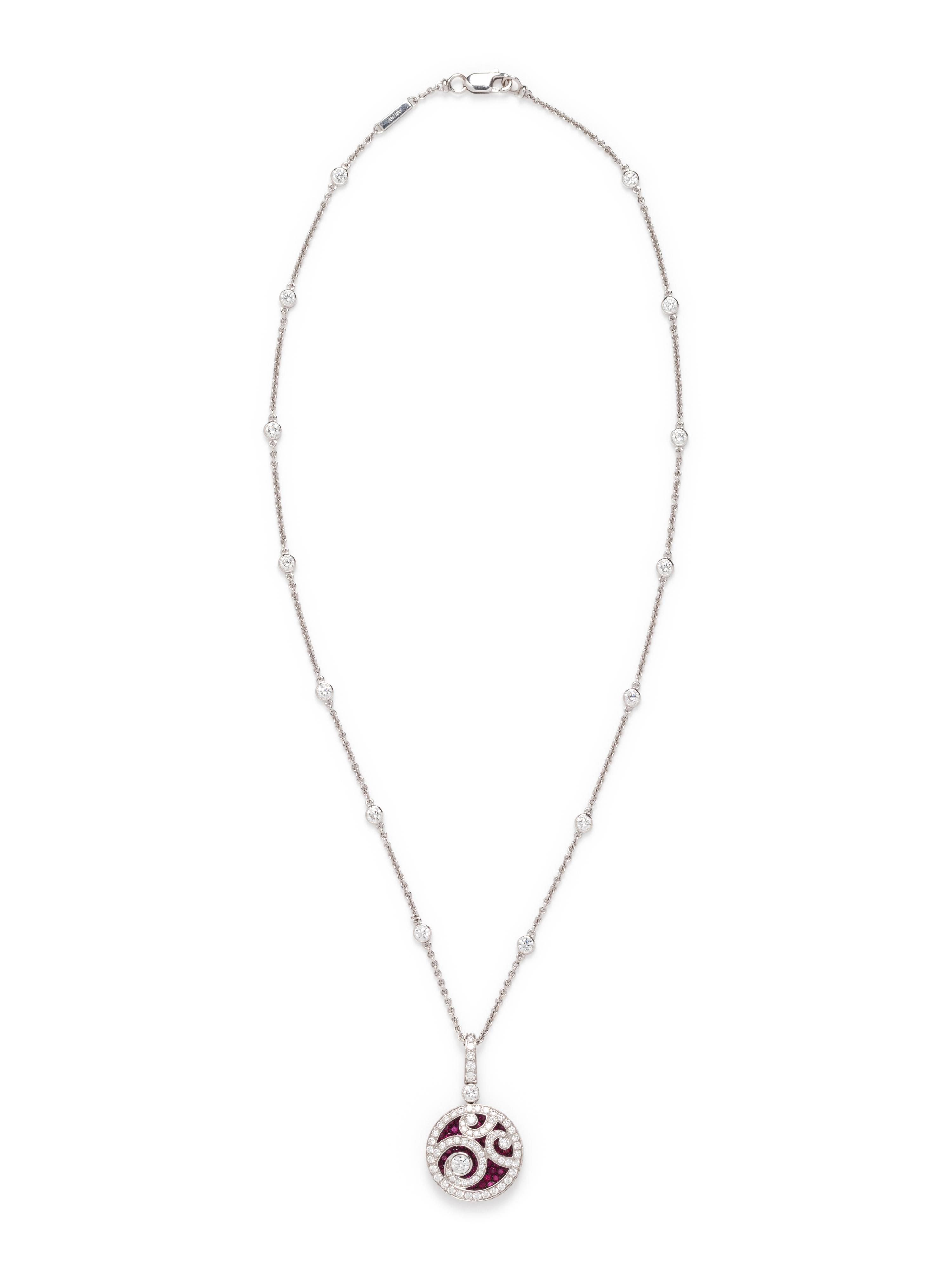 GRAFF, RUBY AND DIAMOND 'DIAMOND ON DIAMOND' PENDANT/NECKLACE