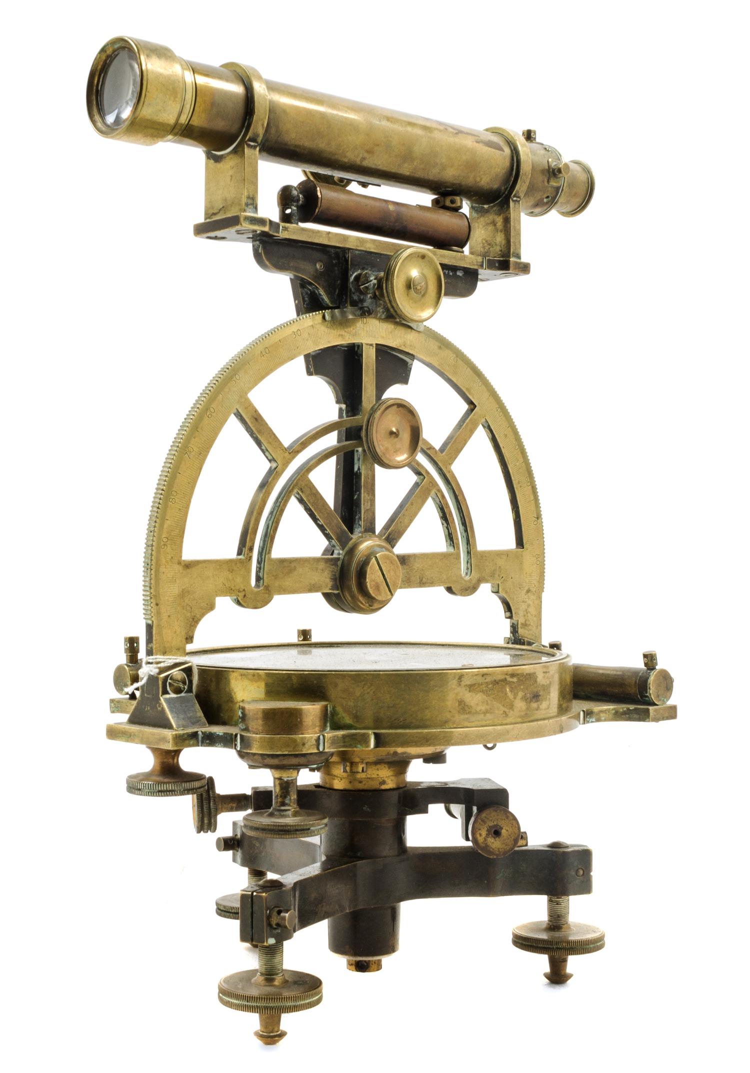 An English Brass Transit Height 13 1/4 inches. — TROUGHTON & SIMMS, LONDON, 19TH CENTURY