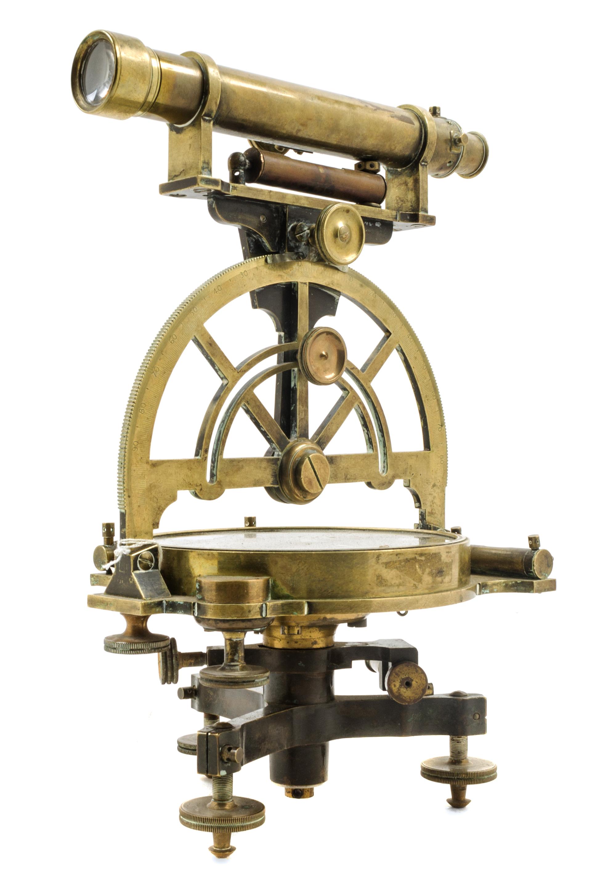 An English Brass Transit Height 13 1/4 inches. — TROUGHTON & SIMMS, LONDON, 19TH CENTURY