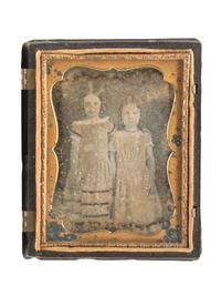 [EARLY PHOTOGRAPHY]. A group of 7 quarter plate Union cases with figural designs, comprising: