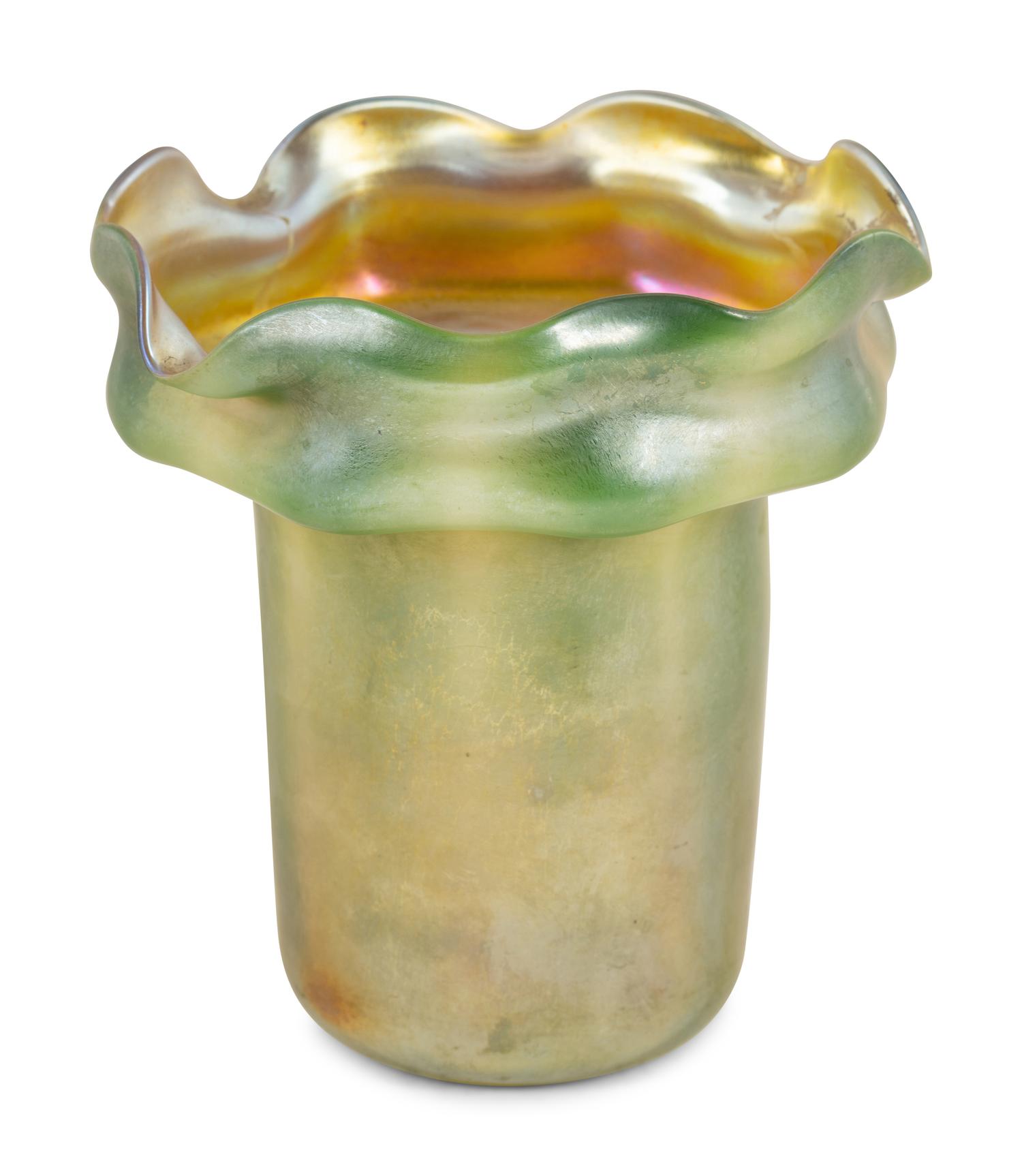 An American Iridescent Glass Vase