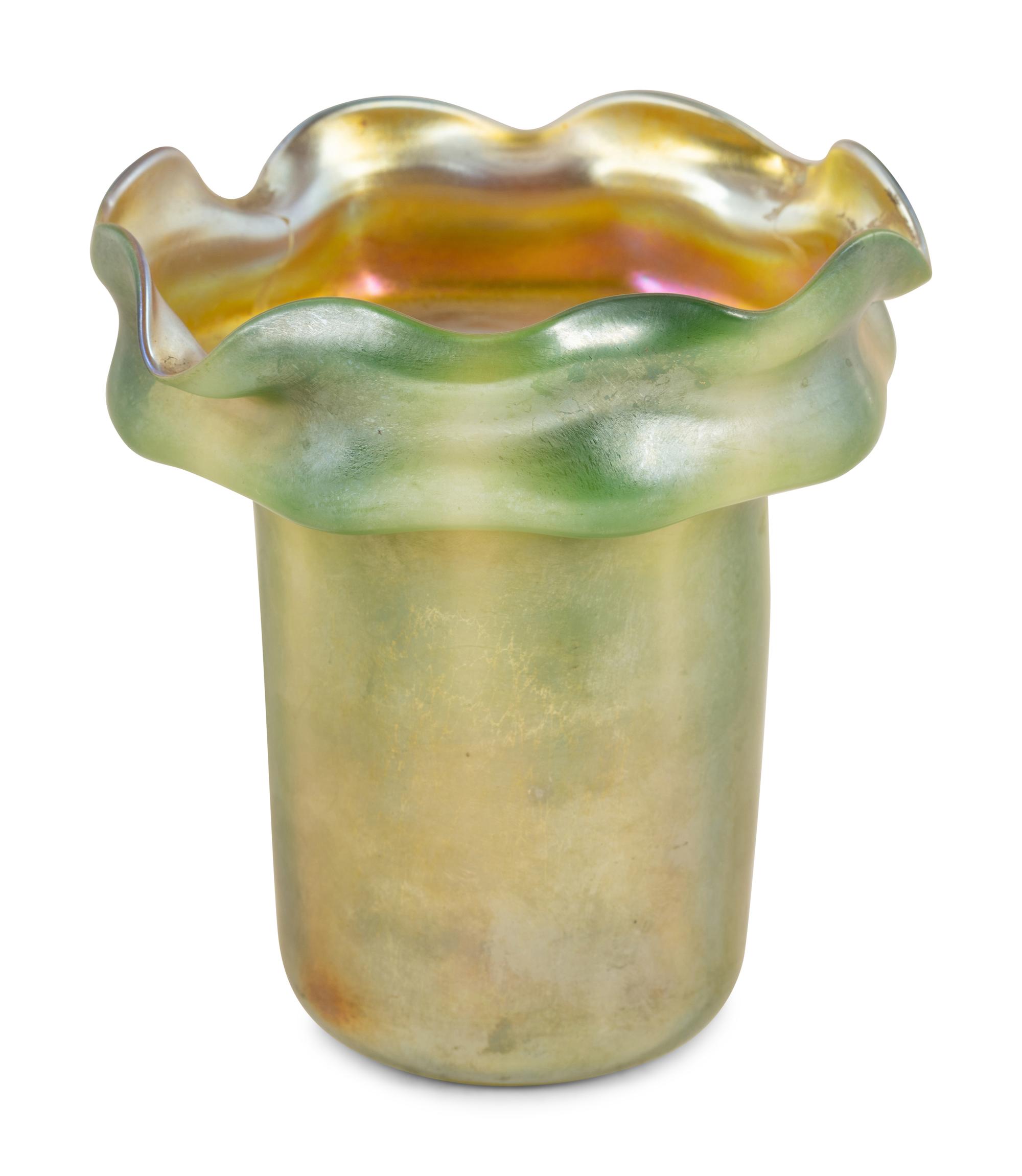 An American Iridescent Glass Vase