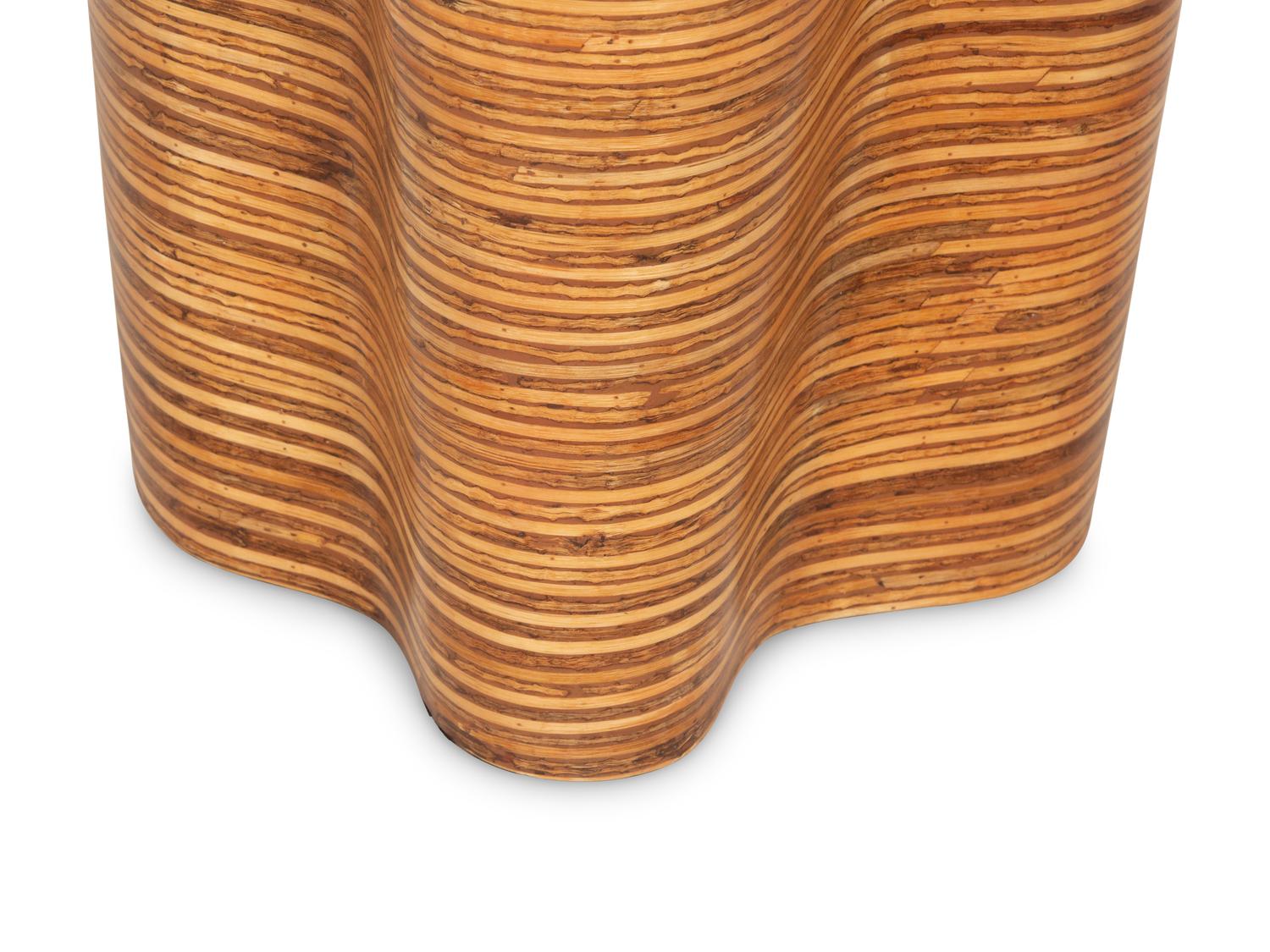 An Orgo Oggetti Rattan and Resin Side Table