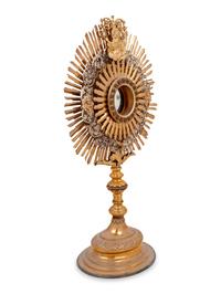 A Continental Gilt Metal Reliquary