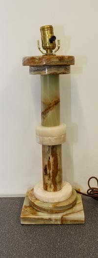 An Art Deco Onyx Lamp