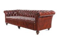 A Leather-Upholstered Chesterfield Sofa