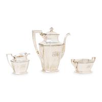 An American Silver Three-Piece Coffee Service