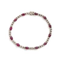 RUBY AND DIAMOND 'X' BRACELET