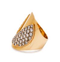 YELLOW GOLD, DIAMOND AND COLORED DIAMOND RING