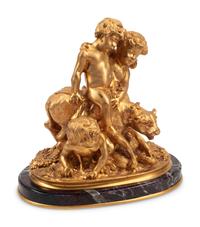 A French Gilt Bronze Figural Group