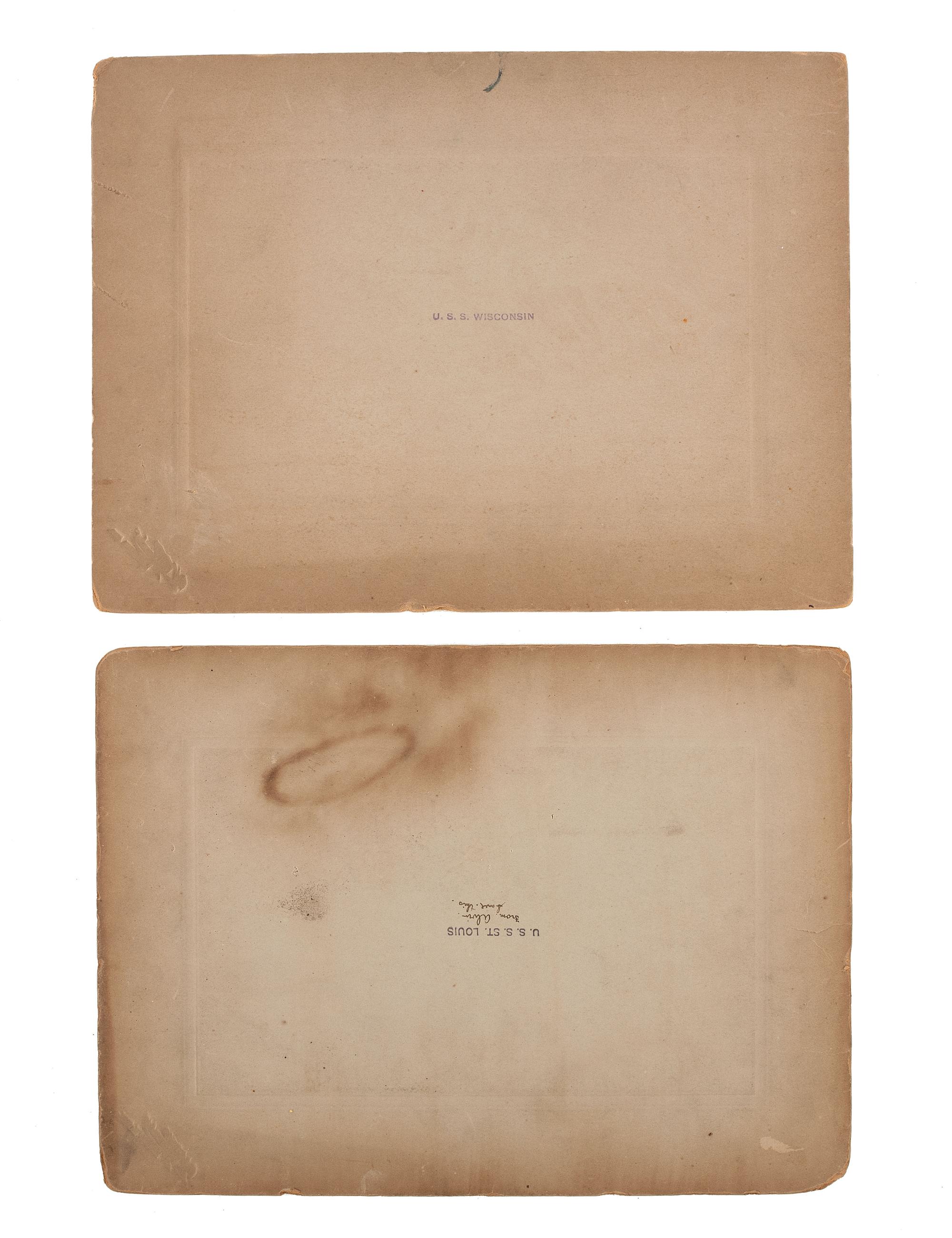 [PHOTOGRAPHY - MILITARY & TRANSPORTATION]. A group of 5 turn-of-the-century and WWI-era photographs and artworks.